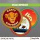The Lion King Birthday Labels